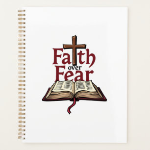 Faith Over Fear Vintage Jesus Faith Tee (1) Planner