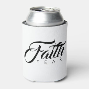 Faith Over Fear White Can Cooler