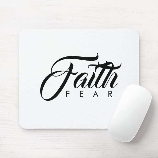 Faith Over Fear White Mouse Pad (With Mouse)