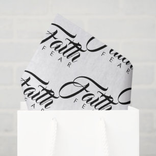 Faith Over Fear White Tissue Paper