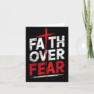 Faith Over Fear With Cross Christian Men  Card