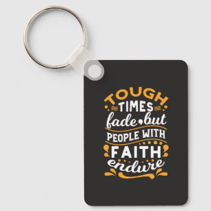 Faith Over Struggles – Motivational Religious Art Keychain