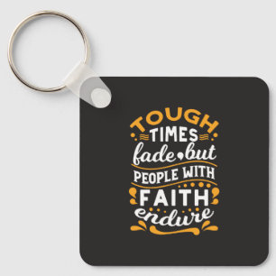 Faith Over Struggles – Motivational Religious Art Keychain