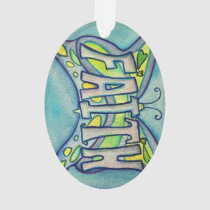 Faith Papillon Word Art Cadeau de vacances