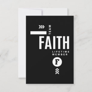 Faith Personalized Name Birthday Gift RSVP Card