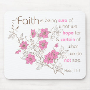 Faith (pink & brown) mouse pad