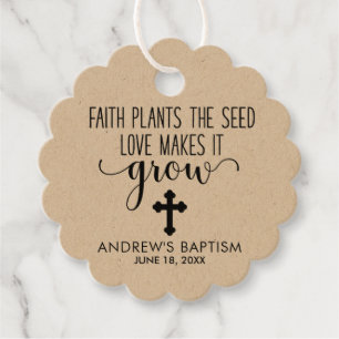Faith Plants the Seed Baptism Plant Favour Tags