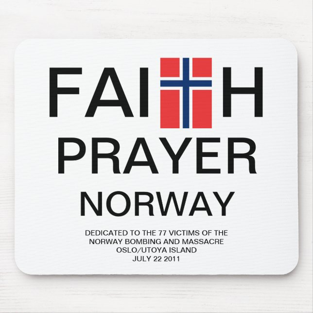 FAITH PRAYER NORWAY MOUSE PAD (Front)