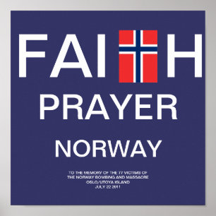 FAITH PRAYER NORWAY POSTER