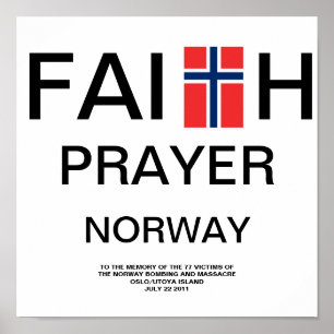 FAITH PRAYER NORWAY POSTER