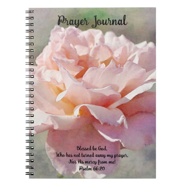 Faith Pretty Pink Rose Art Prayer Journal (Front)