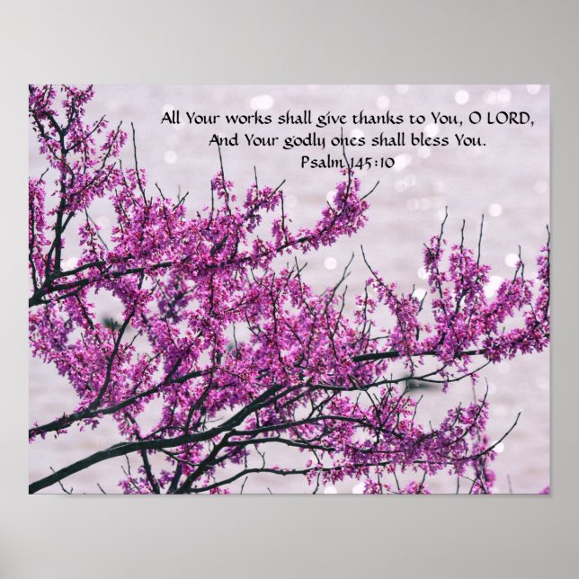 Faith Psalm 45:10 Nature Art Poster (Front)