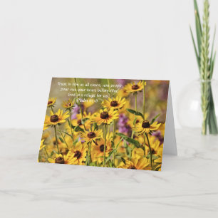 Faith Psalm 62:8 Flower Note Card