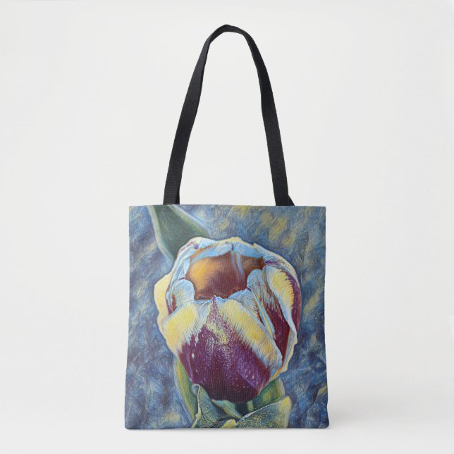 Faith Psalm Tulip Bible Verse Tote Bag (Front)