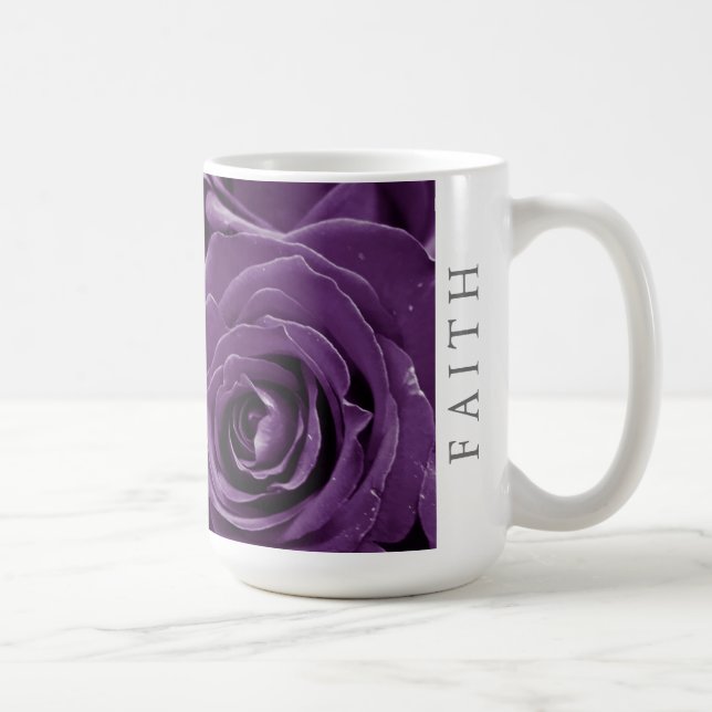 Faith Purple Roses 15oz Classic Mug (Droite)