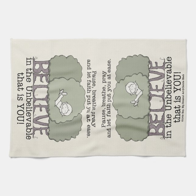 Faith Put You at Ease Kitchen Towel (Horizontal)