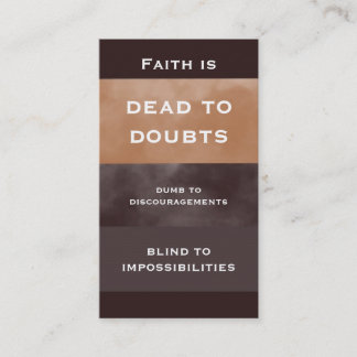 Faith Quote Simple Business Card