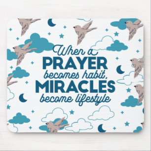 Faith quotes and Bird Pattern Mouse Pad
