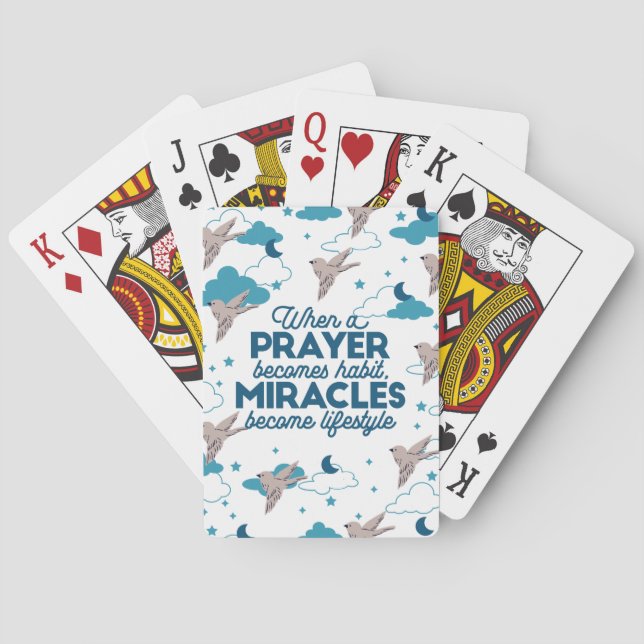 Faith quotes and Bird Pattern Playing Cards (Back)