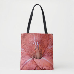 Faith Red Flower Art Tote