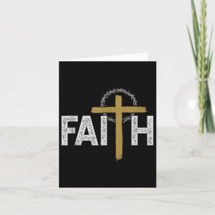 Faith Religious Bible Jesus Catholic Christian Tan Card