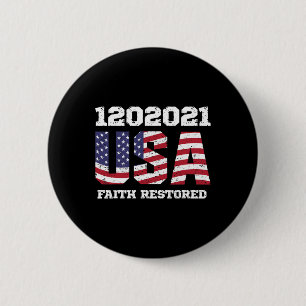 Faith Restored Joe Biden Kamala Harris Inauguratio 2 Inch Round Button