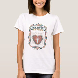 "Faith Restores The Broken" Healing Heart Emblem T-Shirt