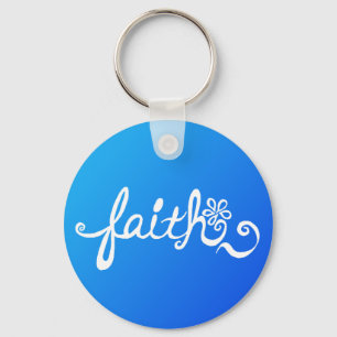 Faith - reverse ocean keychain