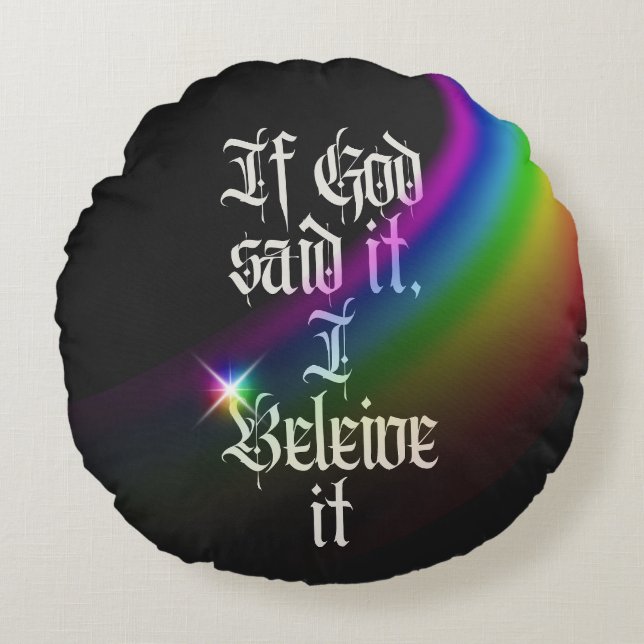 Faith Round Pillow (Front)