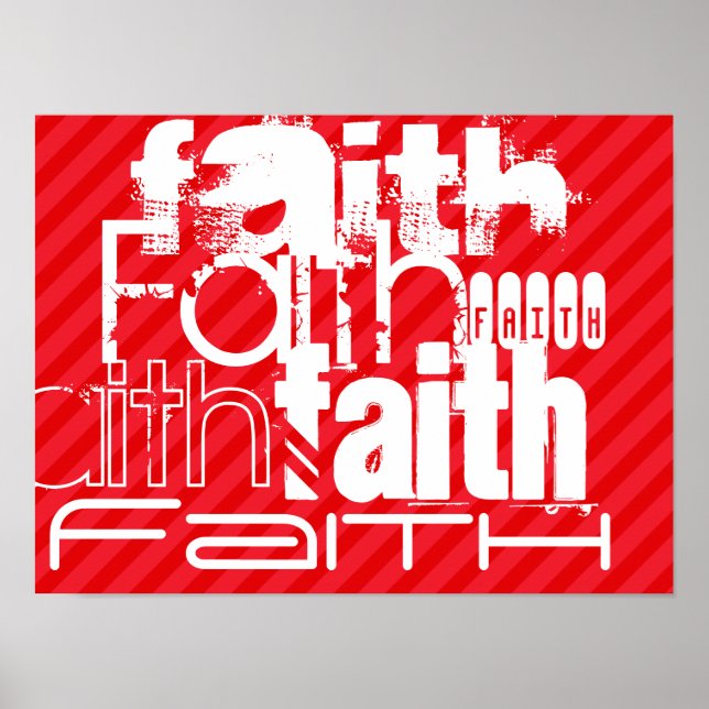 Faith; Scarlet Red Stripes Poster (Front)