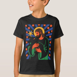 Faith Shepherd Lamb Peaceful Divine Sritual Design T-Shirt