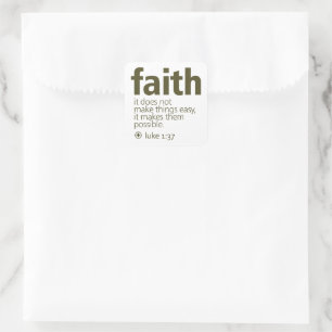 Faith Square Sticker