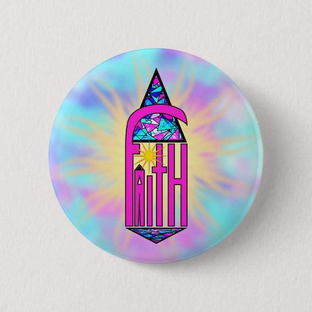 Faith ~ Steeple 2 Inch Round Button (Front)