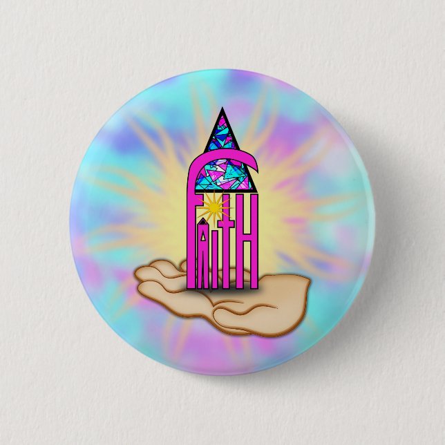 Faith ~ Steeple 2 Inch Round Button (Front)
