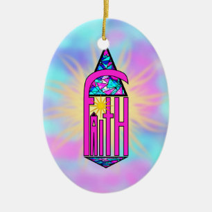Faith ~ Steeple Ceramic Ornament