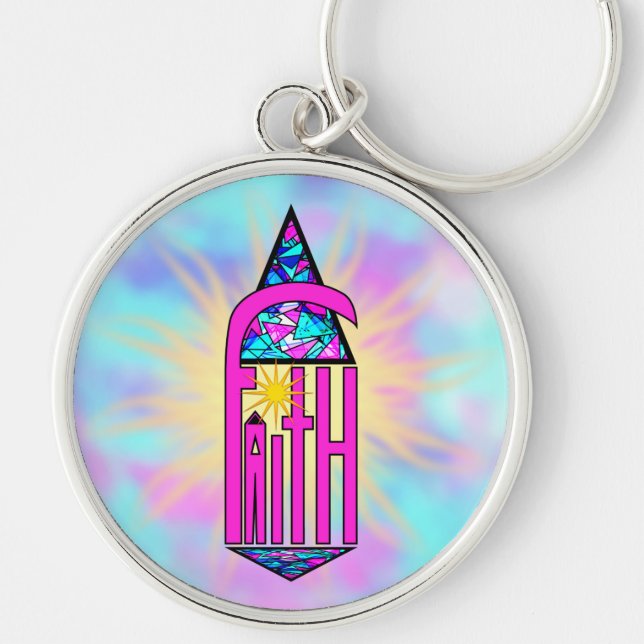 Faith ~ Steeple Keychain (Front)