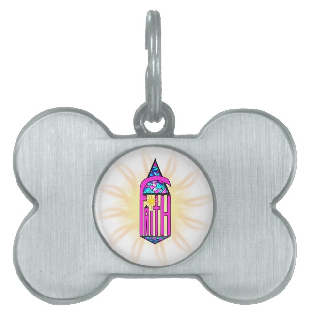 Faith ~ Steeple Pet ID Tag (Front)