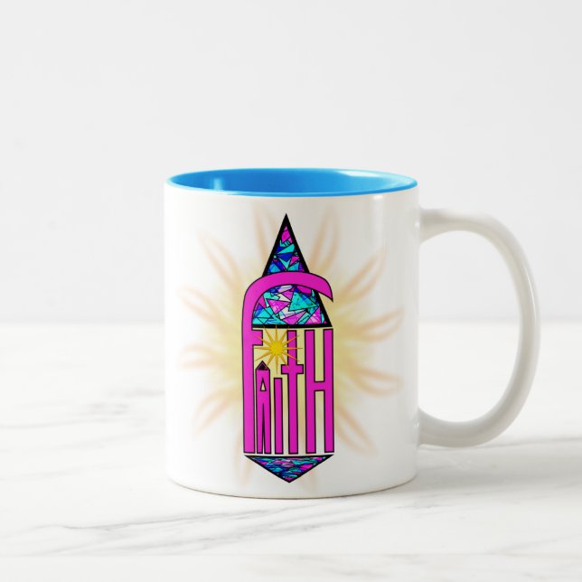 Faith ~ Steeple Two-Tone Coffee Mug (Right)