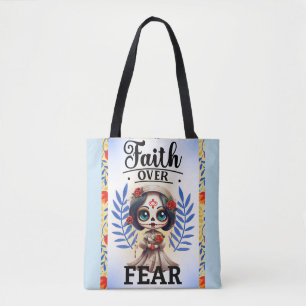 Faith Sugar Skull  Tote Bag