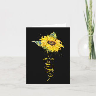 Faith Sunflower Semicolon Suicide Prevention Aware Card