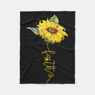 Faith Sunflower Semicolon Suicide Prevention Aware Fleece Blanket