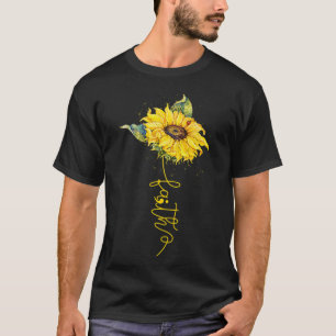 Faith Sunflower Semicolon Suicide Prevention Aware T-Shirt
