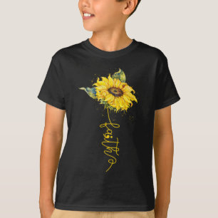 Faith Sunflower Semicolon Suicide Prevention Aware T-Shirt