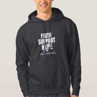 faith support hope all cancers Pullover Hoodie