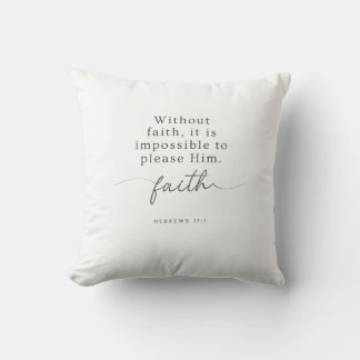 Faith that rests in truth. Throw pillow. Pillow