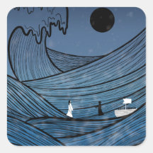 Faith through the storm square sticker