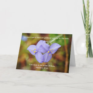 Faith Two Blue Wildflowers Prayer Note Card