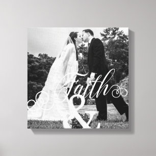 FAITH Typography Photo Overlay Canvas Print