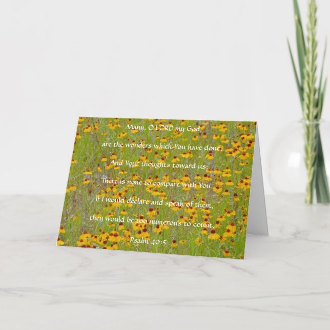 Faith Wildflower Floral Friendship Card (Front)