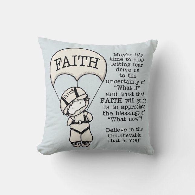 Faith Will Guide Throw Pillow (Front)